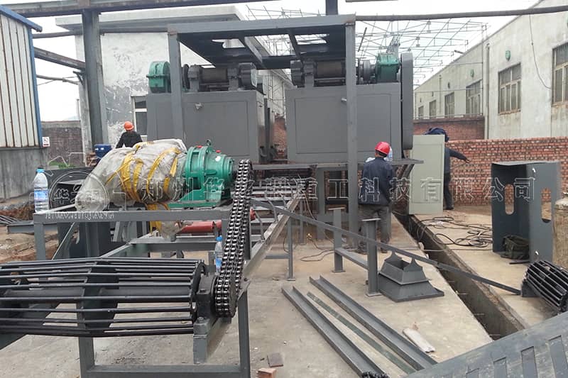 陝西有機肥設備生產線現場